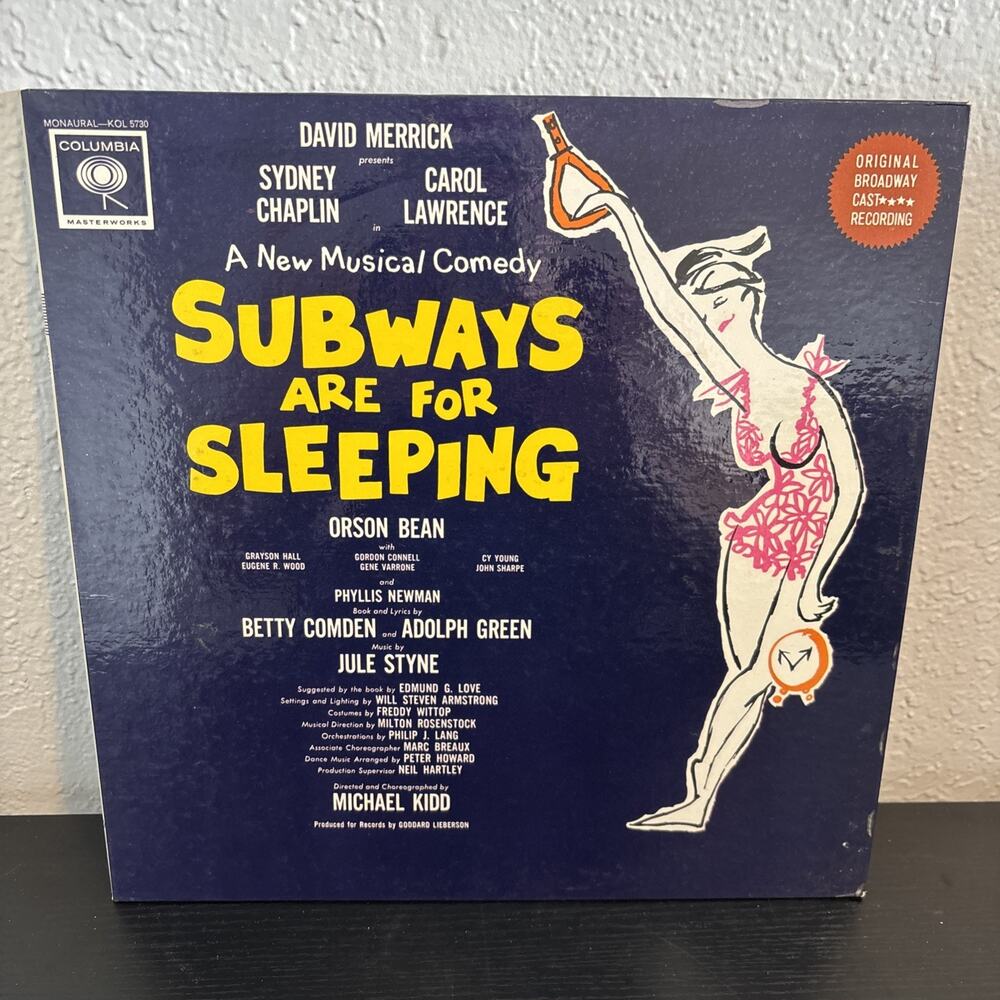 "Subways are for Sleeping" Original Broadway Cast, Columbia KOL 5730, Vinyl LP